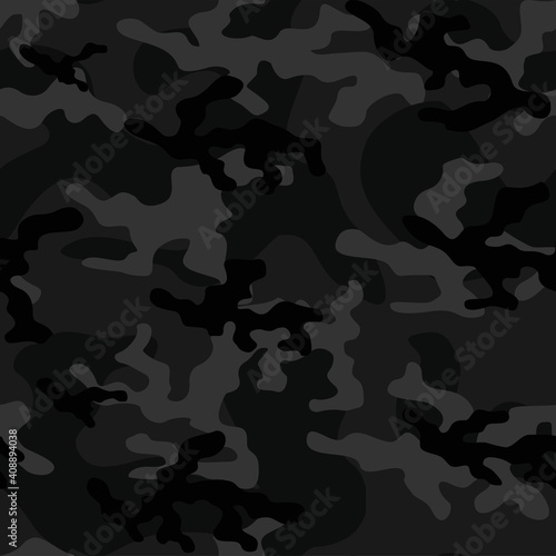 dark army camouflage vector seamless pattern