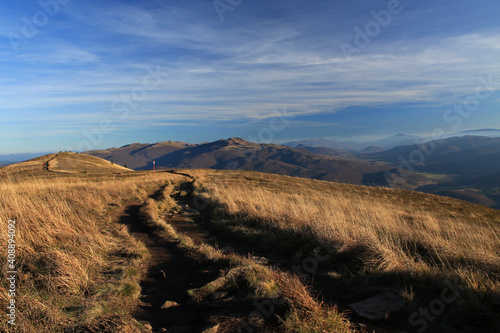 Fototapeta Naklejka Na Ścianę i Meble -  Autumn in Bieszczady, Carynska, UNESCO East Carpathian Biosphere Reserve, Poland  