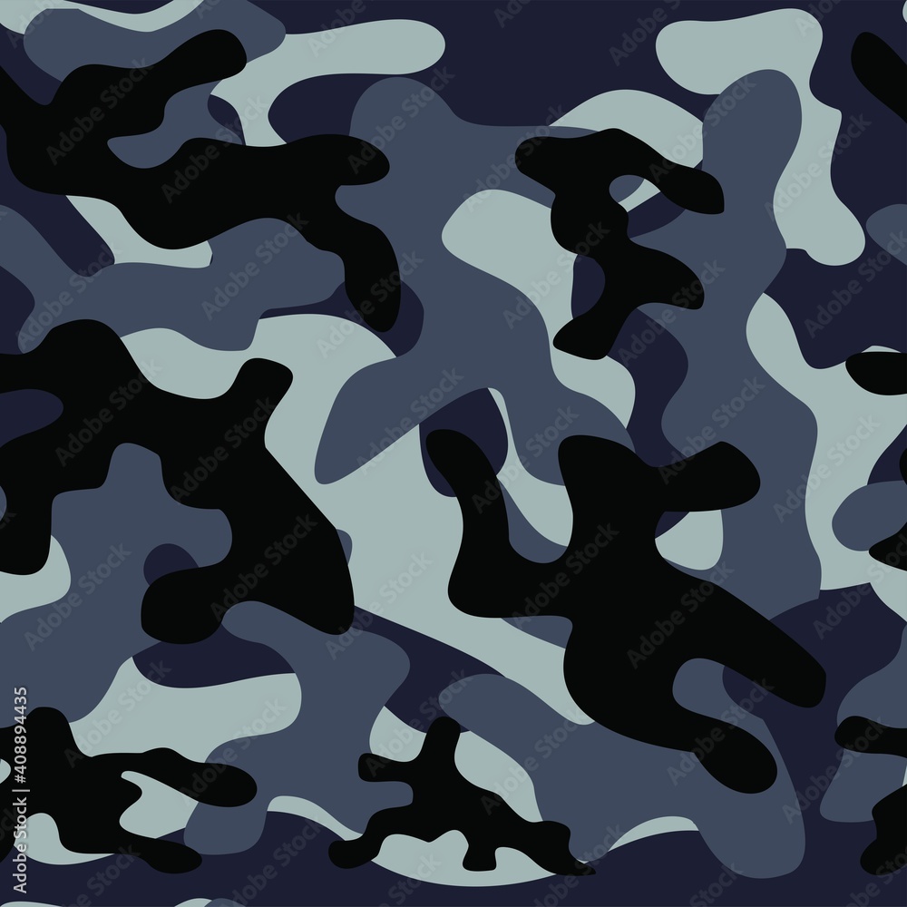 military camouflage vector seamless pattern dark