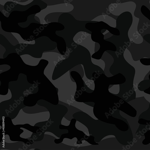 dark army camouflage vector seamless pattern