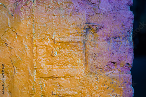 Colourful Wall with Orange and Purple Gradient