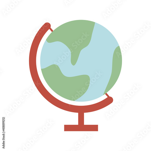 globe over a white background