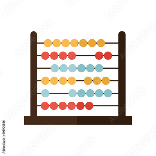 abacus on a white background