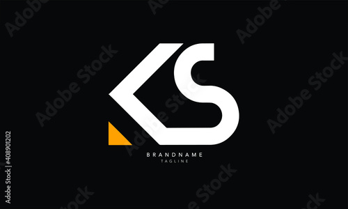 Alphabet letters Initials Monogram logo KS, SK, K and S