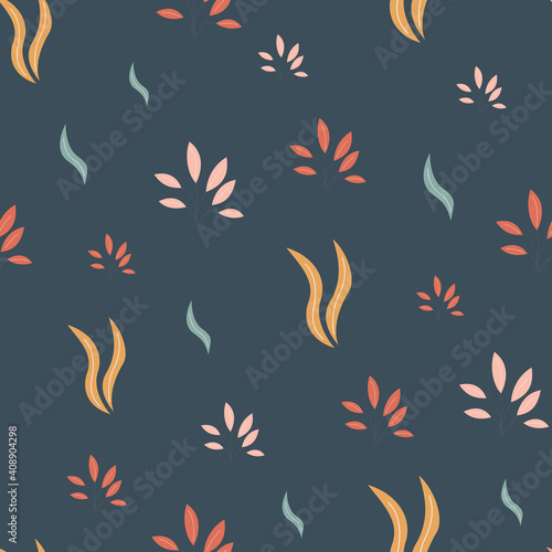 Floral botanical seamless patterns. Vector design for paper  cover  wallpaper  fabric  textile  interior decor and other project.