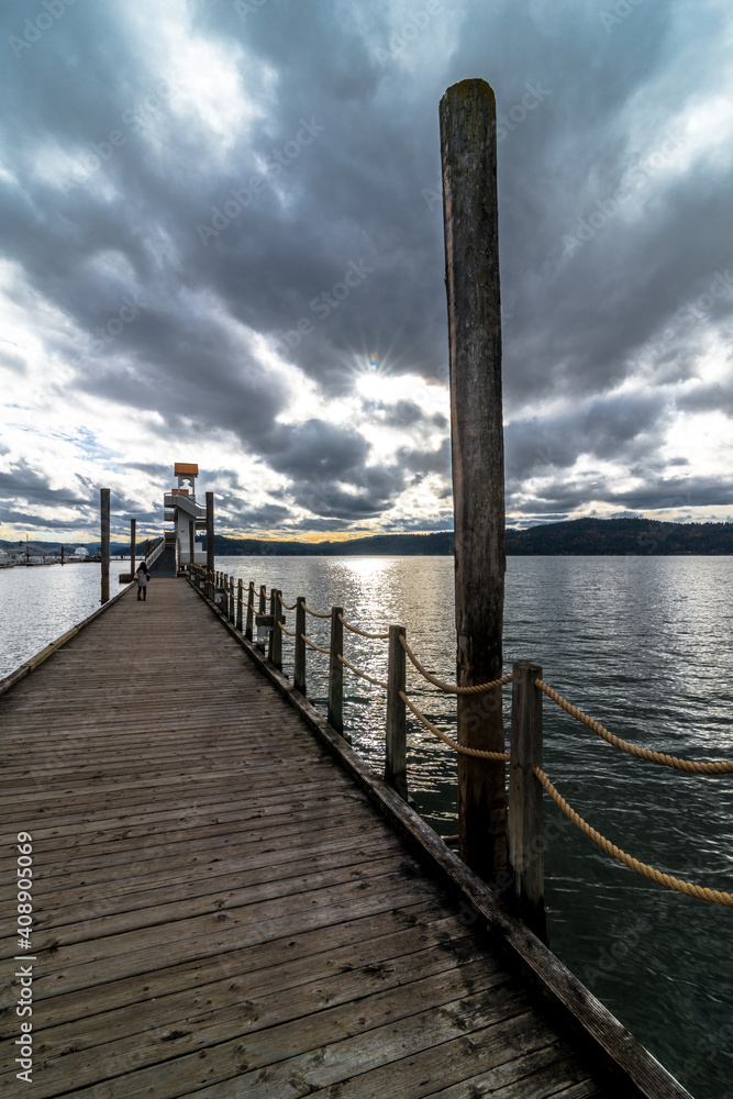 Fototapeta premium Pier on Lake Coeur d'Alene, Idaho