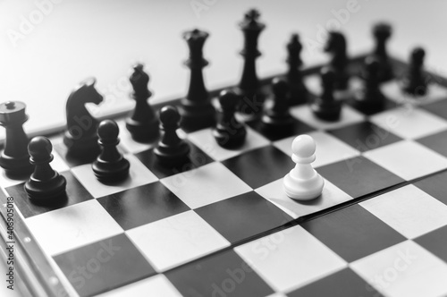 Chess game for ideas and competition. Business success concept.
