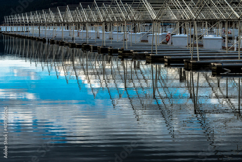 Empty Boat Moorings at Lake Coeur D'Alene, Idaho