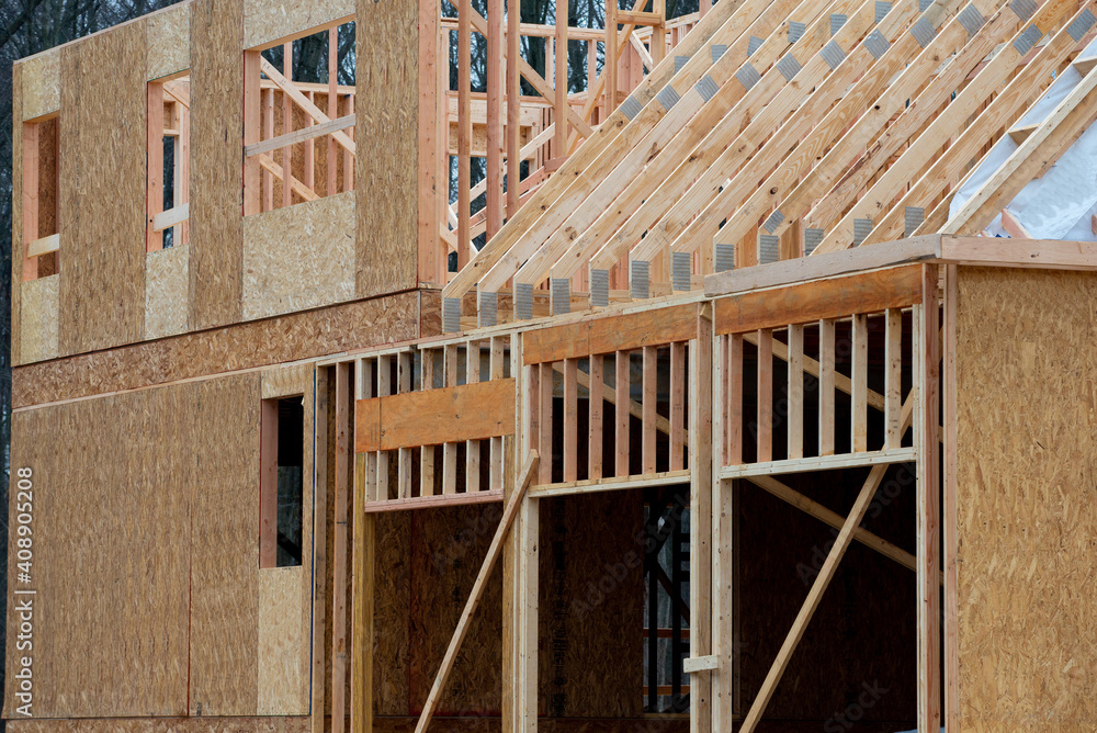 Obraz premium the frame of the plywood house