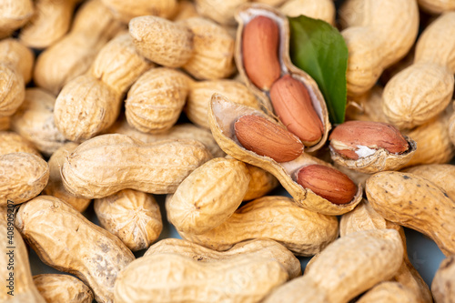 Wallpaper Mural a lot of peanuts almost all closed and a few open and green leaf Torontodigital.ca