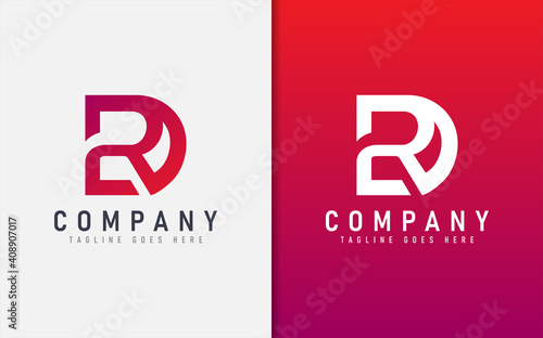 Abstract R and D Geometric Modern Logo Design. Usable For Business, Community, Foundation, Tech, Services Company. Vector Logo Design Illustration.