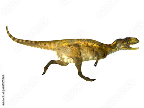 Abelisaurus Dinosaur Running - Abelisaurus was a theropod carnivorous dinosaur that lived during the Cretaceous Period of Argentina.