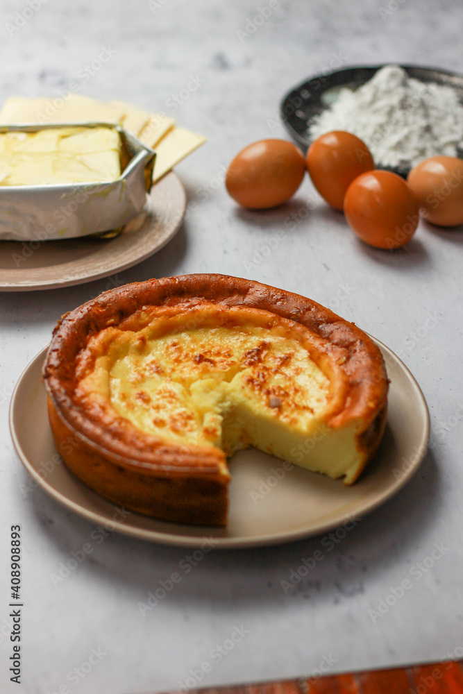 Delicious Cheese burnt cake for dessert. Delicious Cheese burnt cake for dessert.
