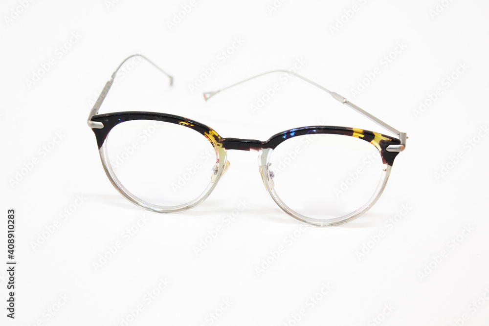 Optic glasses, isolated colored frame Optic glasses, isolated colored frame