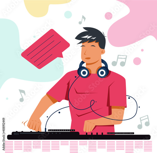 deejay playing music