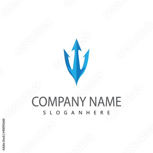 Set Trident Logo Template vector icon illustration design