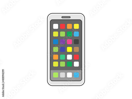 スマートフォンのアプリケーション画面のイラスト