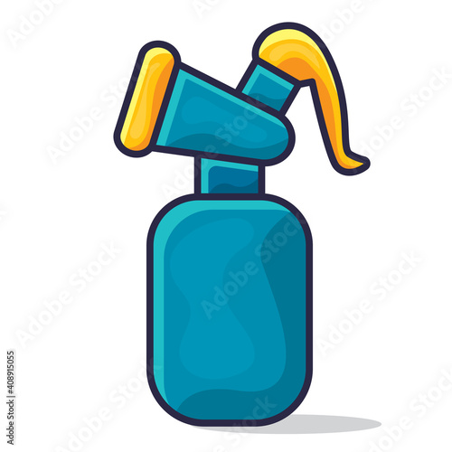 breast pump isolated cartoon vector illustration in flat style
