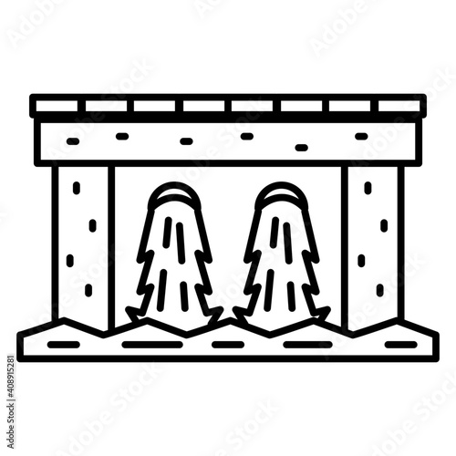 Water dam icon