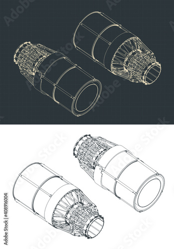 Thrust vector control nozzle isometric drawings