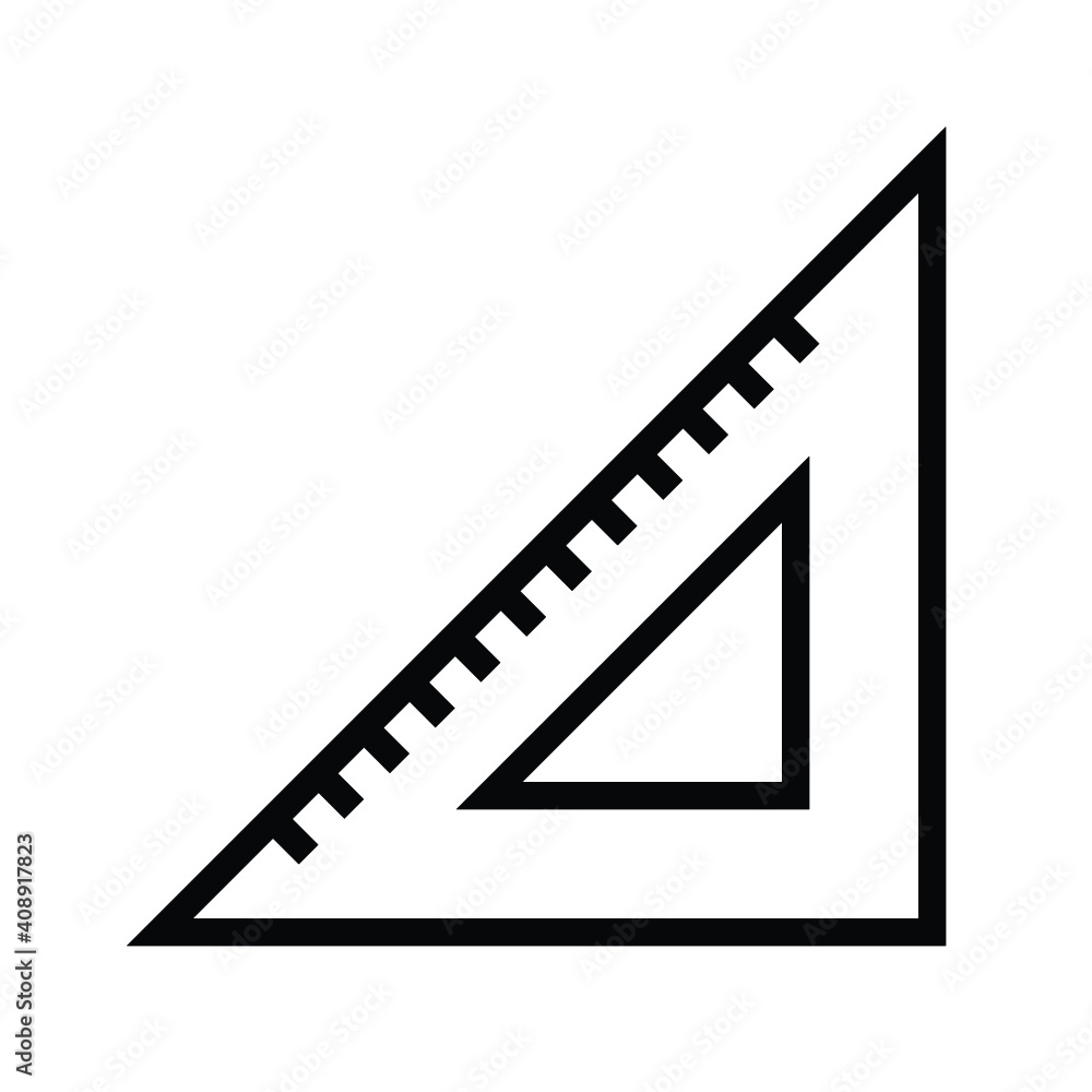 corner ruler icon, office stationery vector corner ruler icon, office stationery vector