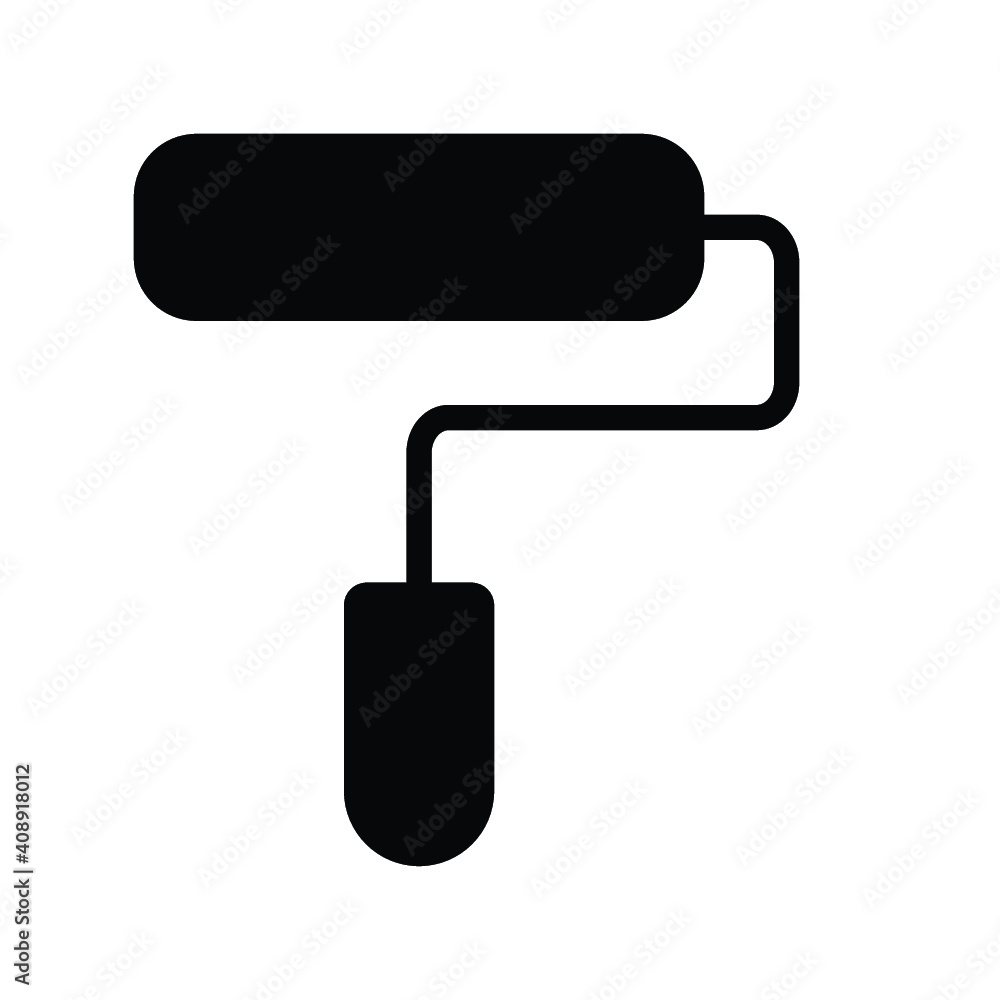 roll brush icon, painting vector roll brush icon, painting vector