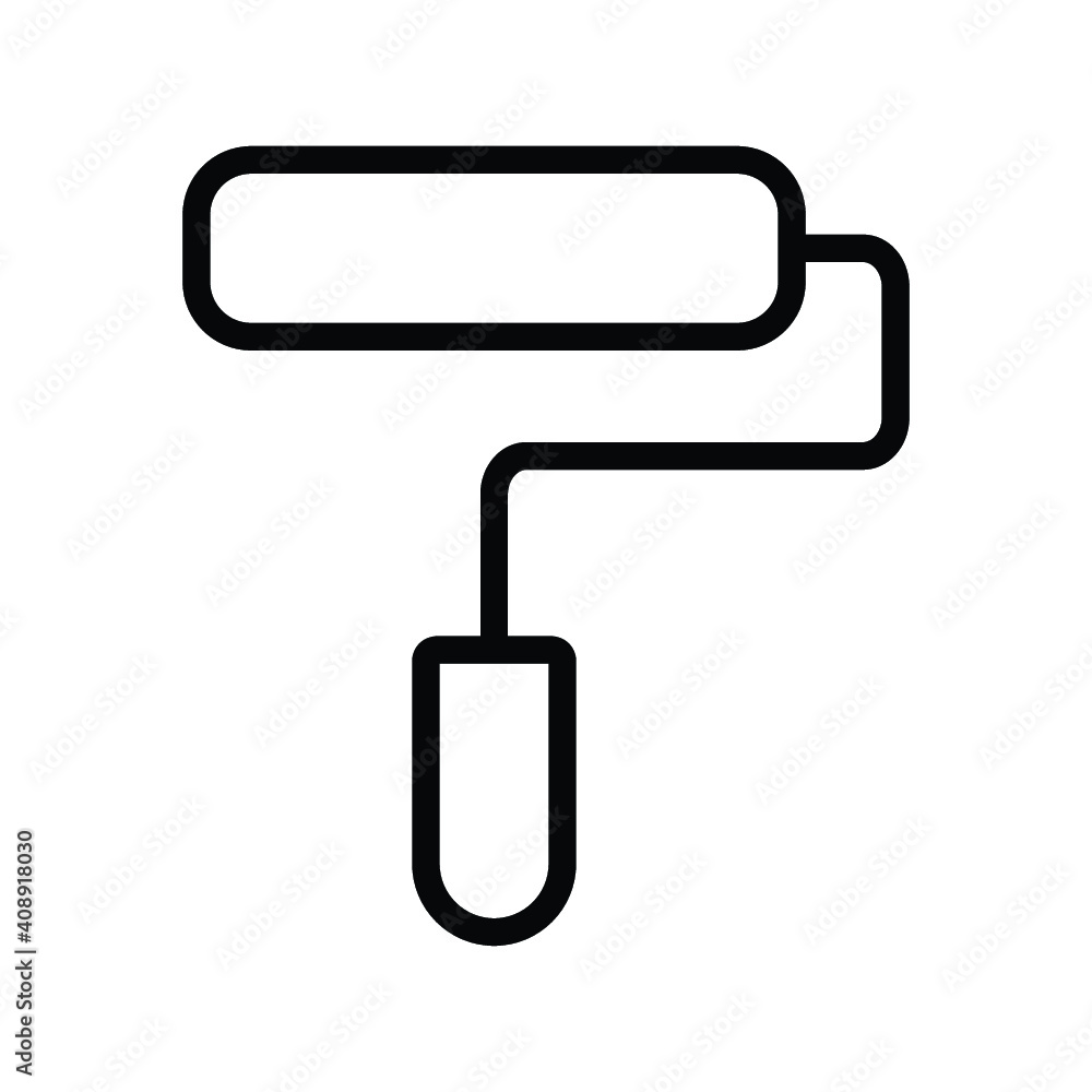 roll brush icon, painting vector roll brush icon, painting vector