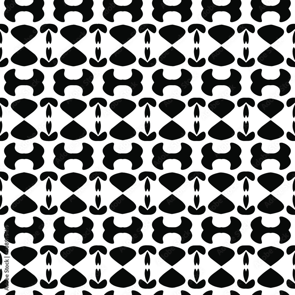 Geometric vector pattern with triangular elements. Seamless abstract ornament for wallpapers and backgrounds. Black and white colors. Geometric vector pattern with triangular elements. Seamless abstract ornament for wallpapers and backgrounds. Black and white colors.