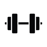 barbell gym icon vector