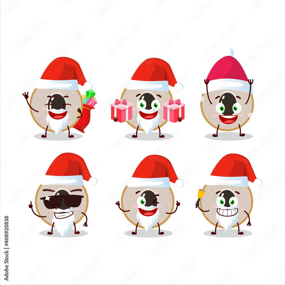 Santa Claus emoticons with slice of longan cartoon character Santa Claus emoticons with slice of longan cartoon character