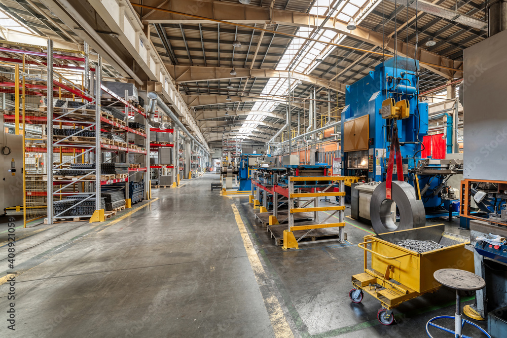 The interior of the metalworking shop. Modern industrial enterprise. The interior of the metalworking shop. Modern industrial enterprise.