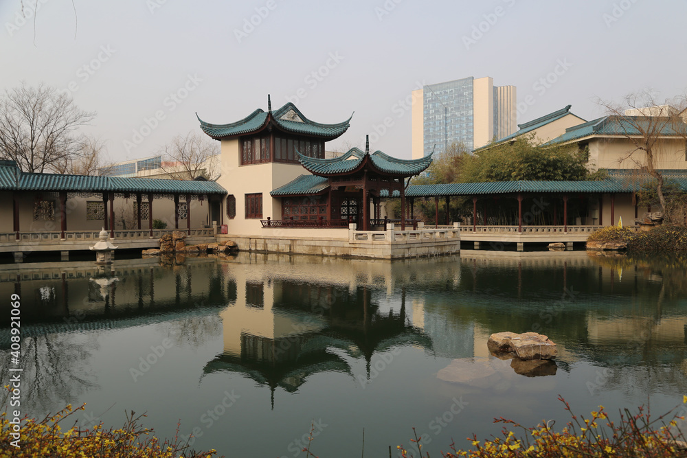 A Chinese Style pavilion in China.