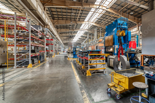 The interior of the metalworking shop. Modern industrial enterprise.