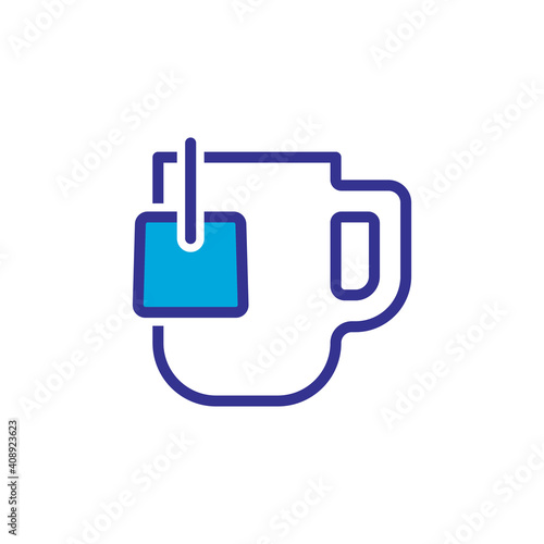 tea mug icon vector design trendy