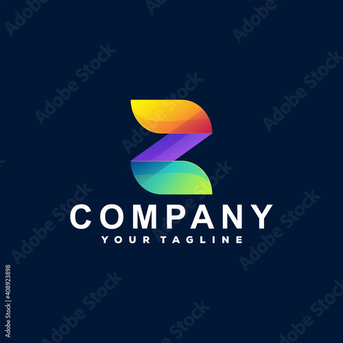 letter z gradient logo design