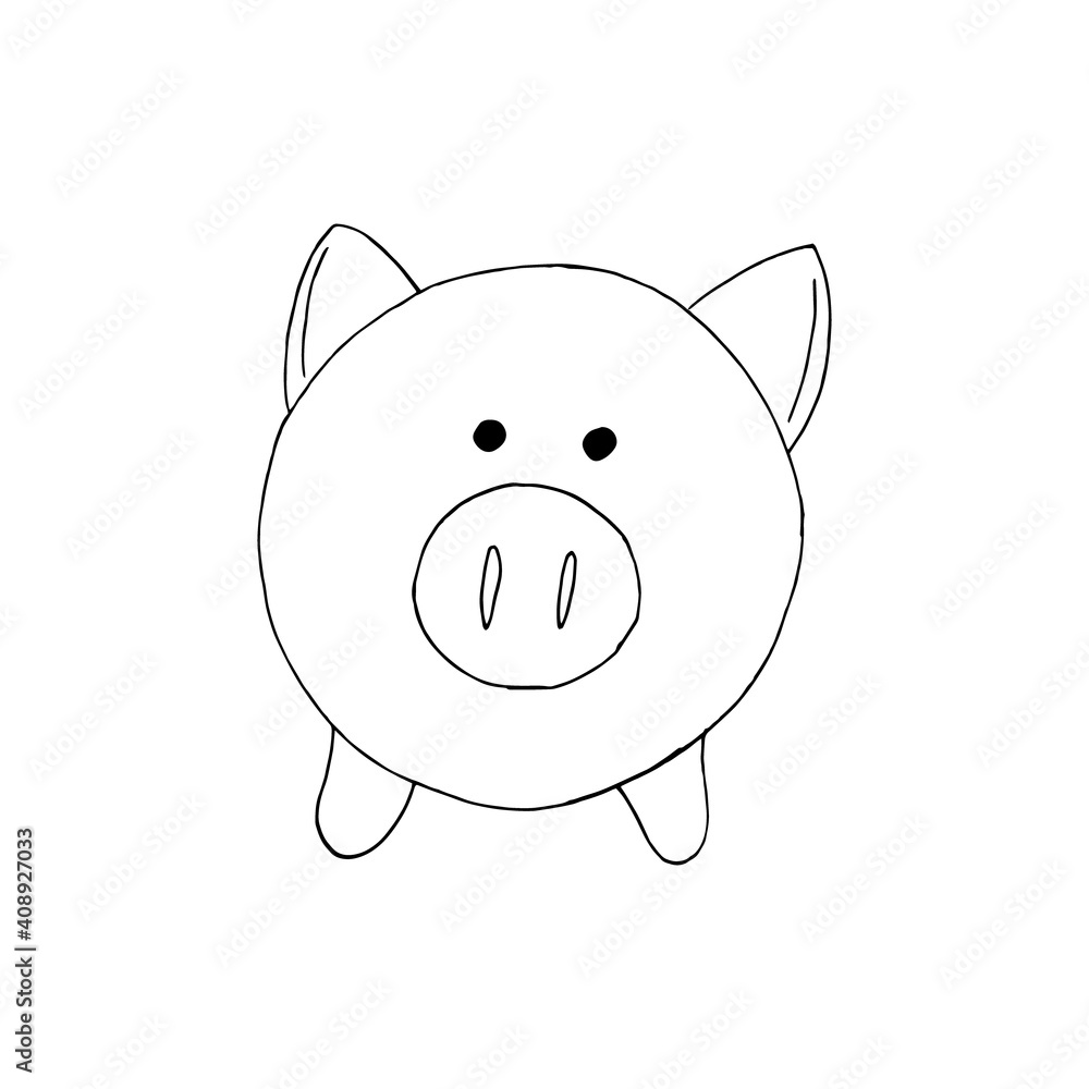 piggy bank vector icon, sticker. sketch hand drawn doodle style. monochrome minimalism. pig, money, coins, finance, savings. piggy bank vector icon, sticker. sketch hand drawn doodle style. monochrome minimalism. pig, money, coins, finance, savings.