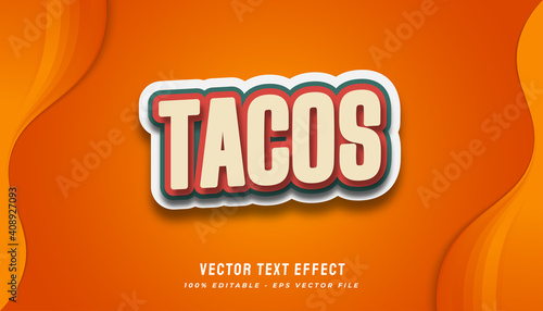 Tacos Text Effect in Vintage Style