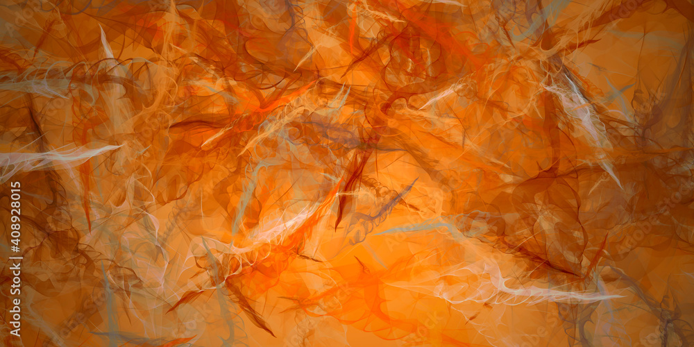 Obraz premium abstract fractal colorful orange copper beige khaki pumpkin marbled stone wall concete cement grunge image paint background bg texture wallpaper art frame sample illustration board