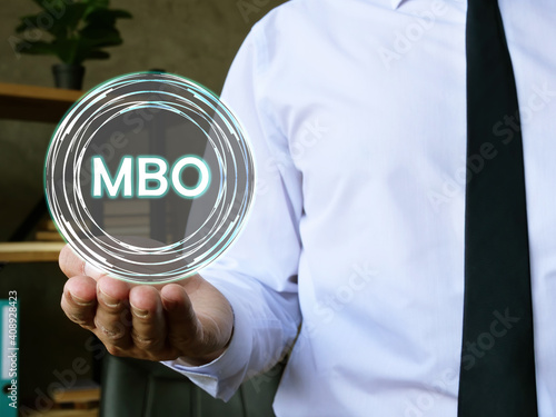 Conceptual photo about Management Buyout MBO with written text. photo