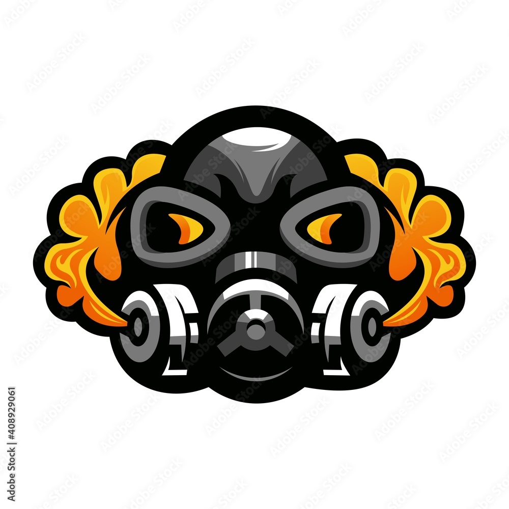 Gas Mask logo design vector with transparent background Gas Mask logo design vector with transparent background