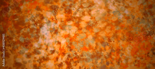 abstract fractal colorful orange copper beige khaki pumpkin marbled stone wall concete cement grunge image paint background bg texture wallpaper art frame sample illustration board © Ravenzcore
