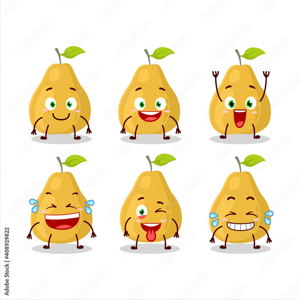 Cartoon character of pomelo with smile expression Cartoon character of pomelo with smile expression