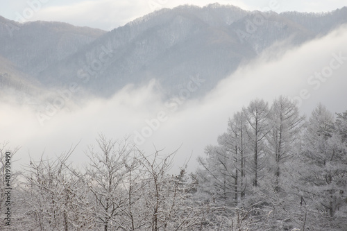 Winter scenery, Hakuba Village, Nagano Prefecture, Japan © 茉利生 佐藤
