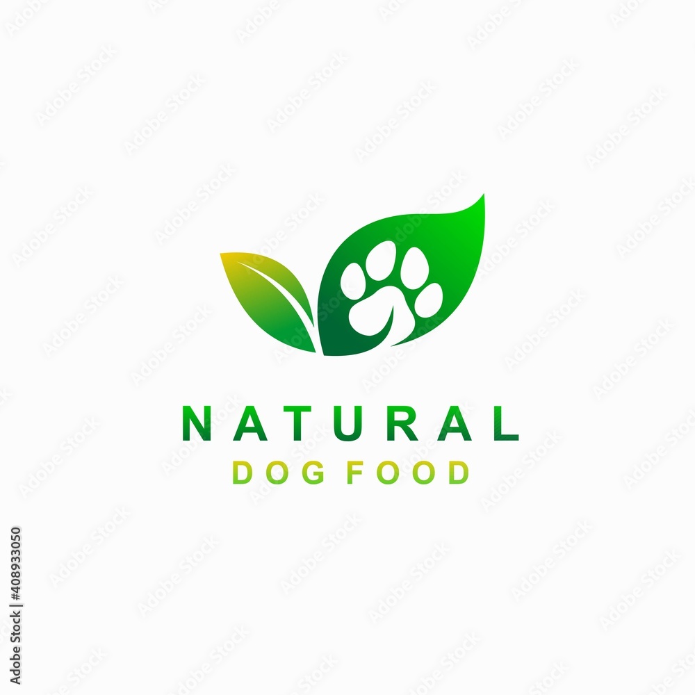 natural pet food logo, eco friendly logo design Stock Vector Adobe Stock