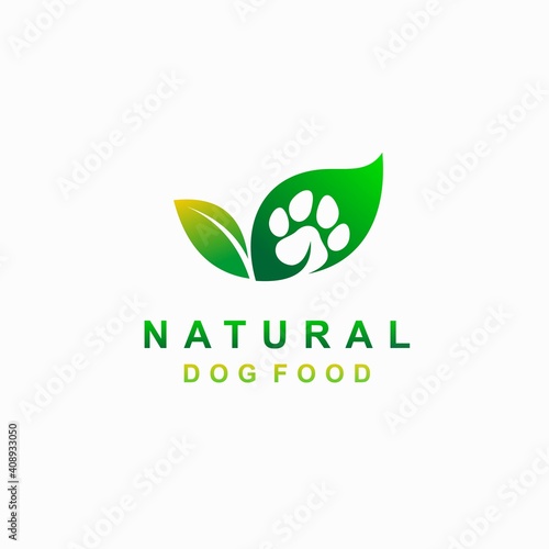 natural pet food logo, eco friendly logo design