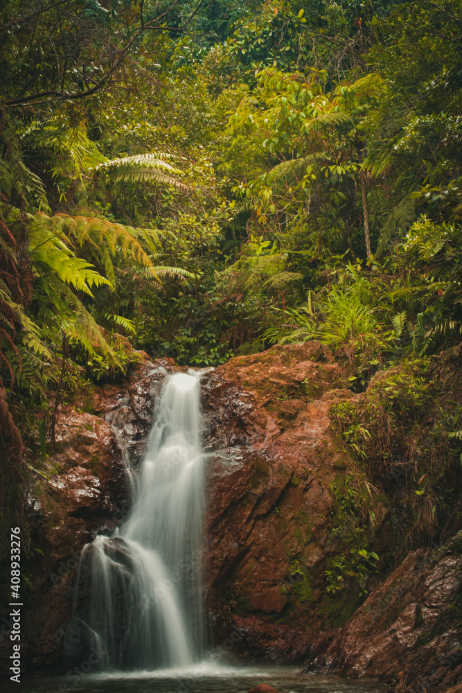 waterfall in the mountains