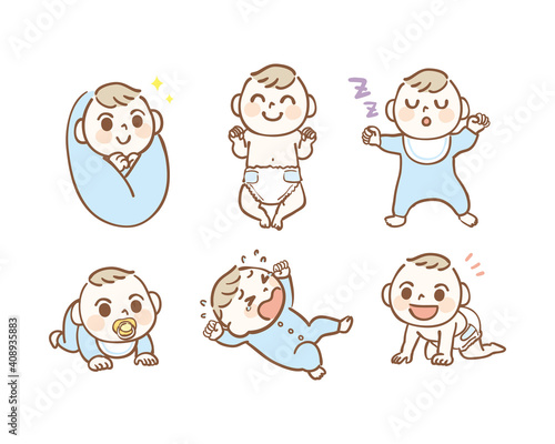 赤ちゃんのポーズセット