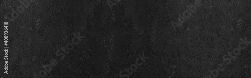 Obraz  z motywem Panorama of Dark grey black slate background or texture. Black granite slabs background