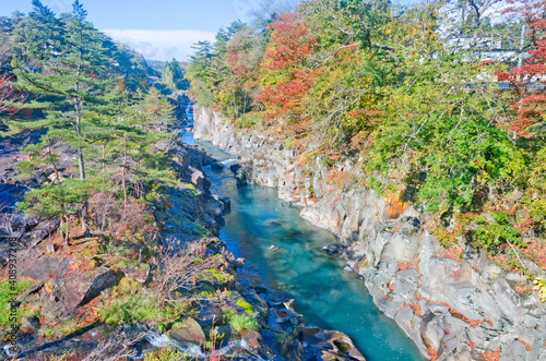 Genbikei is a ravine or river gorge that has been designated a Place of Scenic Beauty and Natural Monument in Ichinoseki, Iwate Prefecture, Japan.