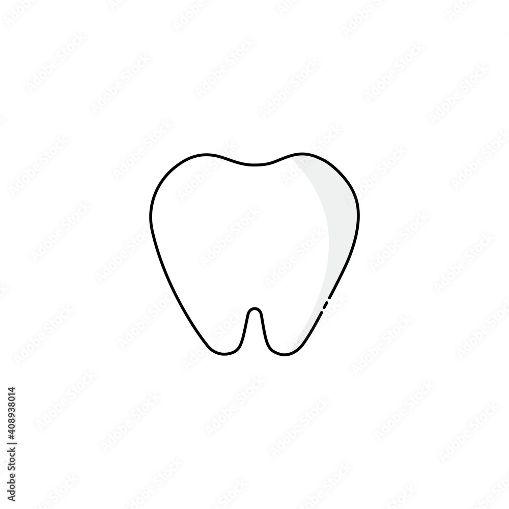 tooth vector illustration in flat cartoon design. Teeth element. tooth vector illustration in flat cartoon design. Teeth element.